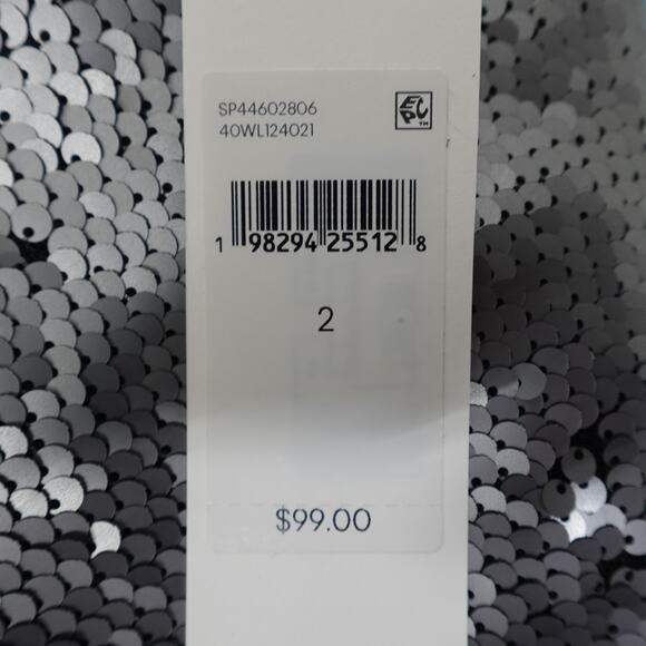 Calvin Klein Women's Sequin Tank Top Dark Gray - Size 2 - Picture 7 of 7